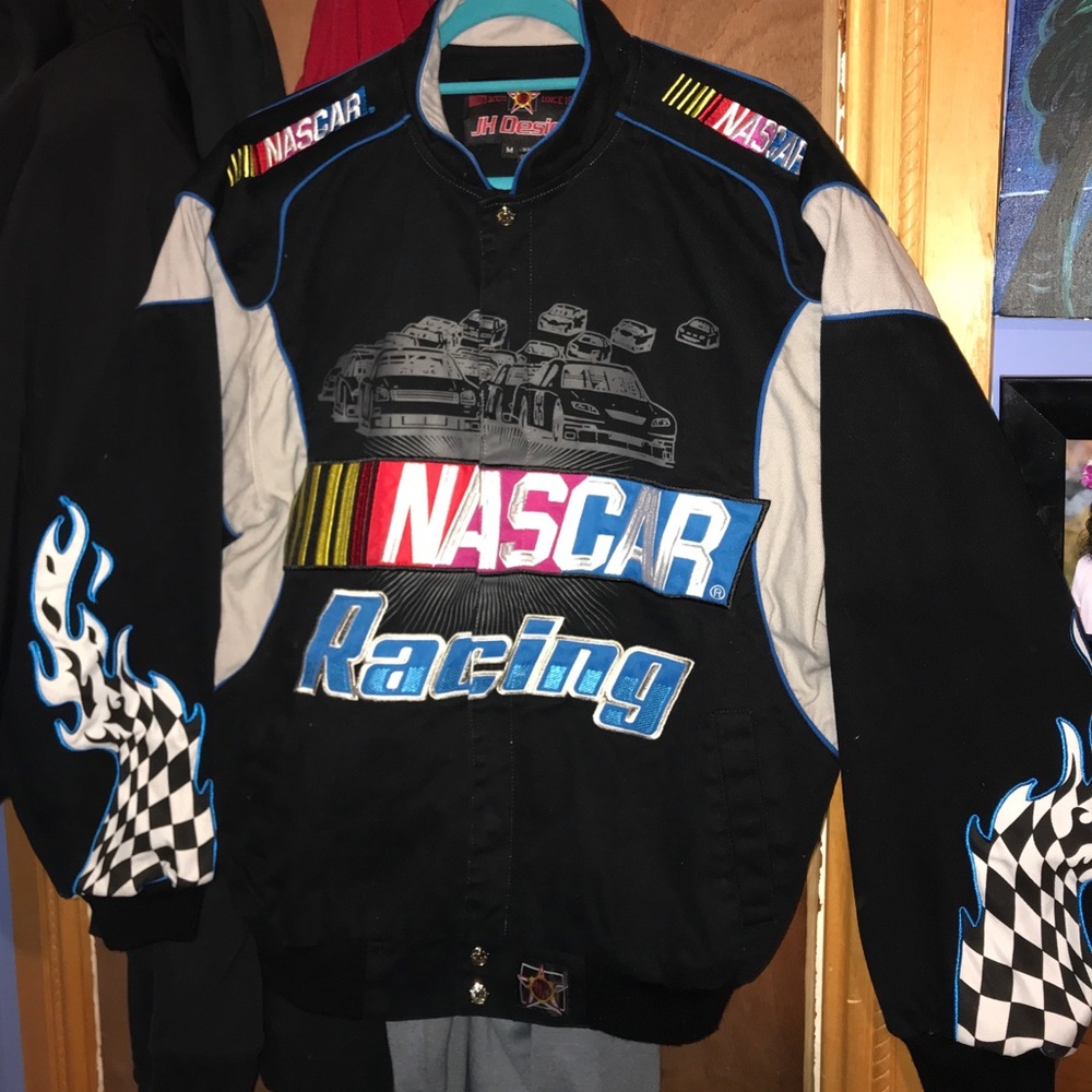 RARE VINTAGE Nascar JH Design Racing Jacket Medium